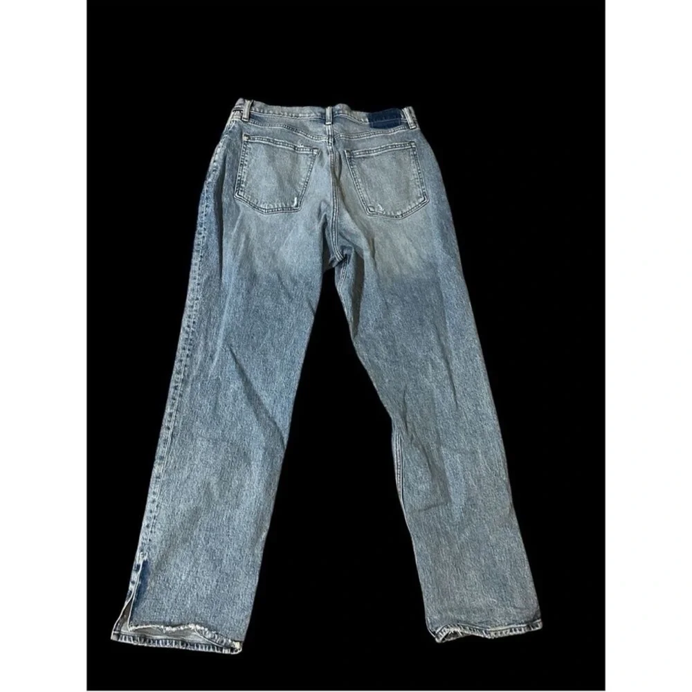 Abercrombie 90's ultra high rise straight 14 32 light wash curve love